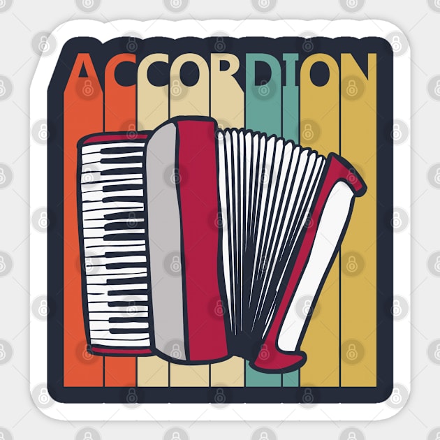 Vintage Accordion Player Gift Sticker by GWENT